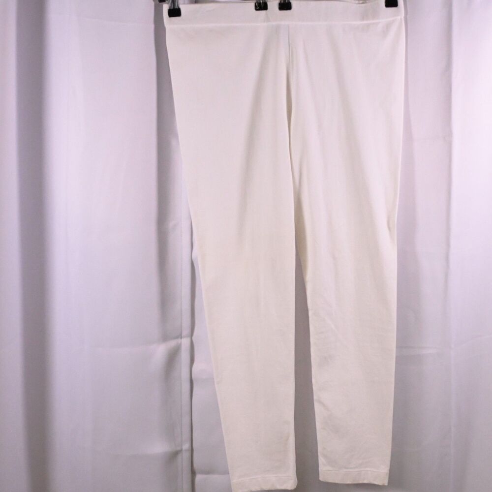 Lauren Ralph Lauren White Stretch Pull-On Ankle‎ Pants Women's 12 34x27